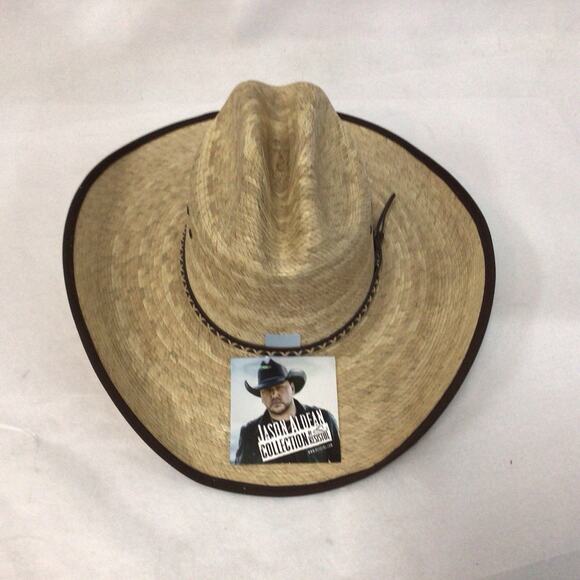 RESISTOL Jason Aldean Hicktown Collection Straw Cowboy Hat Size Small Concert - Picture 1 of 6